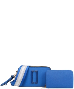 Fashion Mini Crossbody Bag With Wallet Set MJ-8965A BLUE